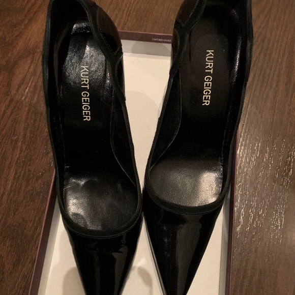 Kurt Geiger Black patent Ladies high heel shoes - Picture 4 of 9